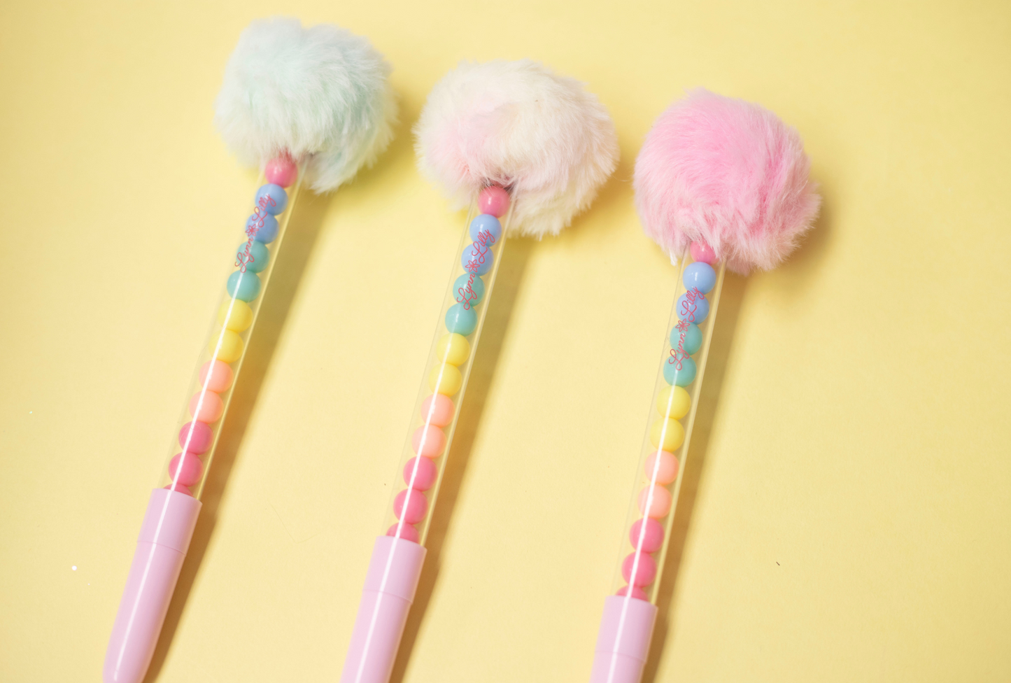 Rainbow Pom Pom Pen