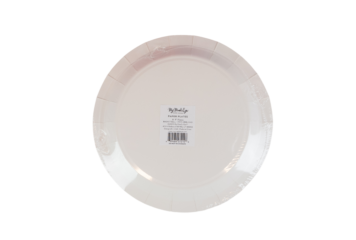 My Mind's Eye - Basketball Paper Plate