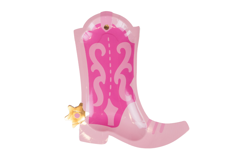 My Mind's Eye - Cowgirl Pink Boot Paper Plate