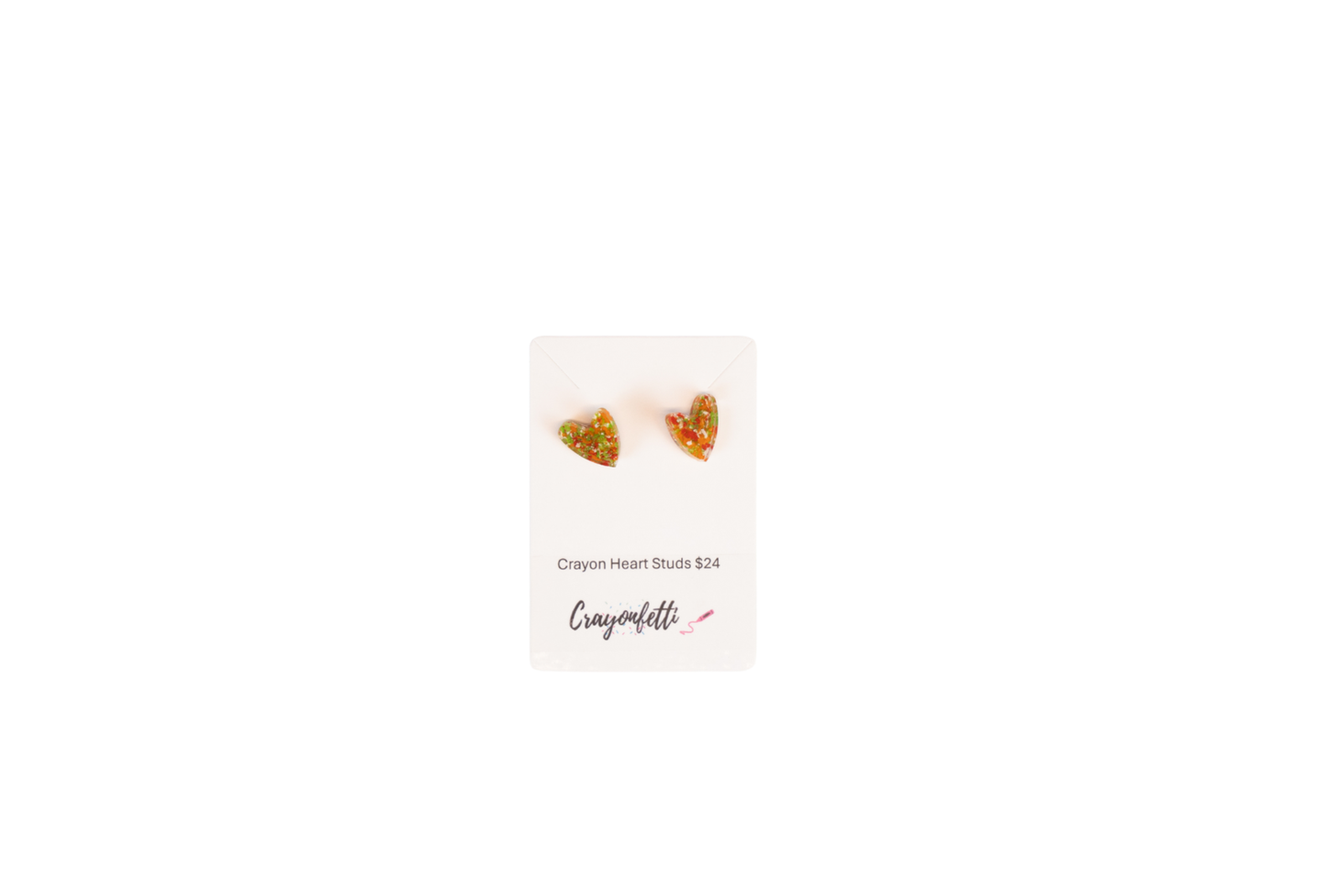 Crayon Heart Earrings