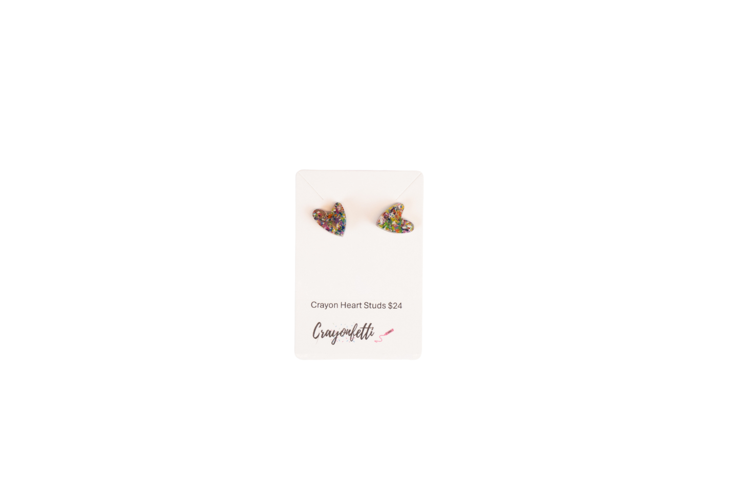 Crayon Heart Earrings