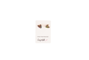 Crayon Heart Earrings
