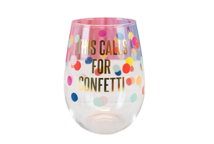 Confetti Wine Glass