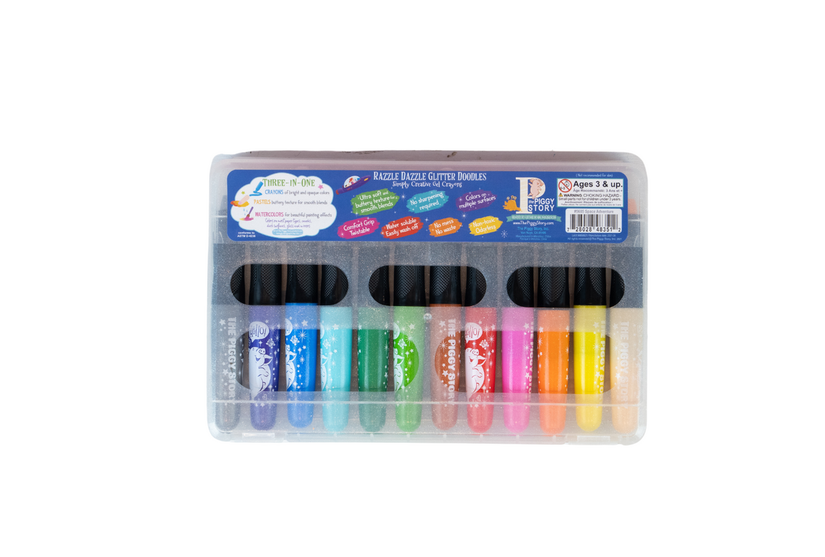 Crayon Razzle Razzle Dazzle Glitter Doodle Gel Crayons – Confetti Clubhouse